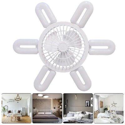 E27 Mini Fan Light 3 Speed Adjustable 60W Silent Ceiling