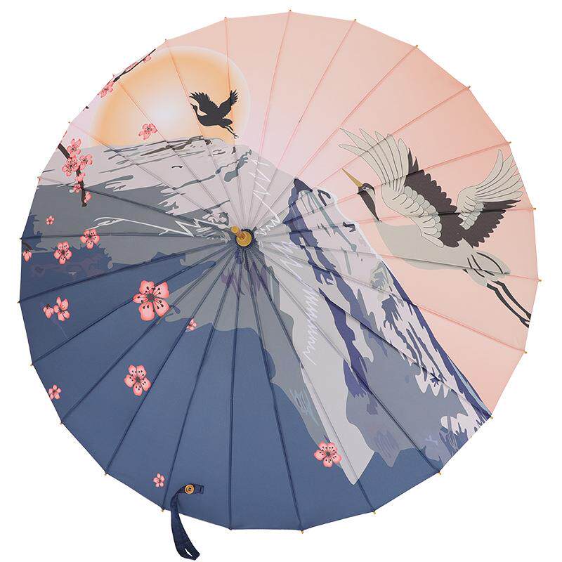 中国风仿油纸24骨直杆伞 古风伞 广告文化伞 直杆女士雨伞