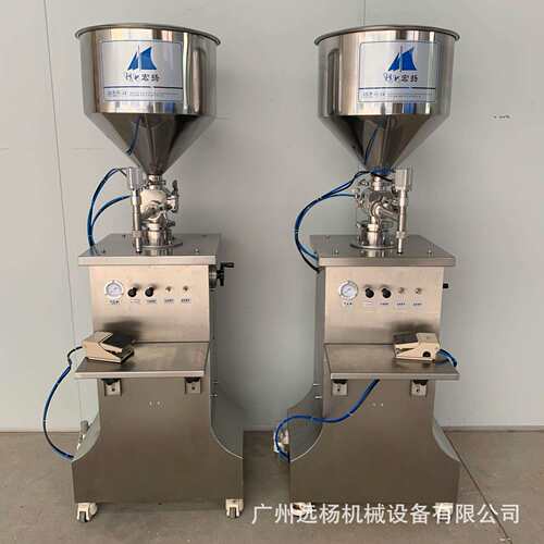 远杨机械半自动立式料斗凝胶分装机膏体定量罐装机胶水灌装机