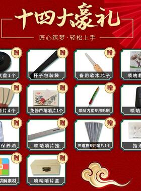 宏艺凤者鸣专业镜面堂MMQ乌木唢呐D调精品初学唢乐器套专业演全D