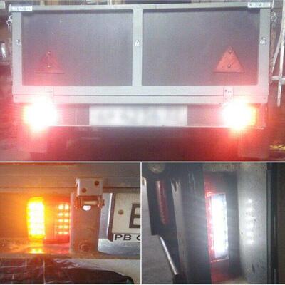 2Pcs Trailer Tail Lights Super Bright 12V Taillight Turn