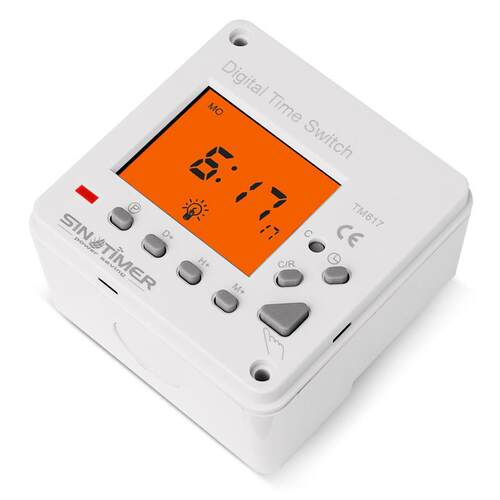 TM617-1智能背光大屏幕时控开关定时器面板安装导轨安装通用 110V