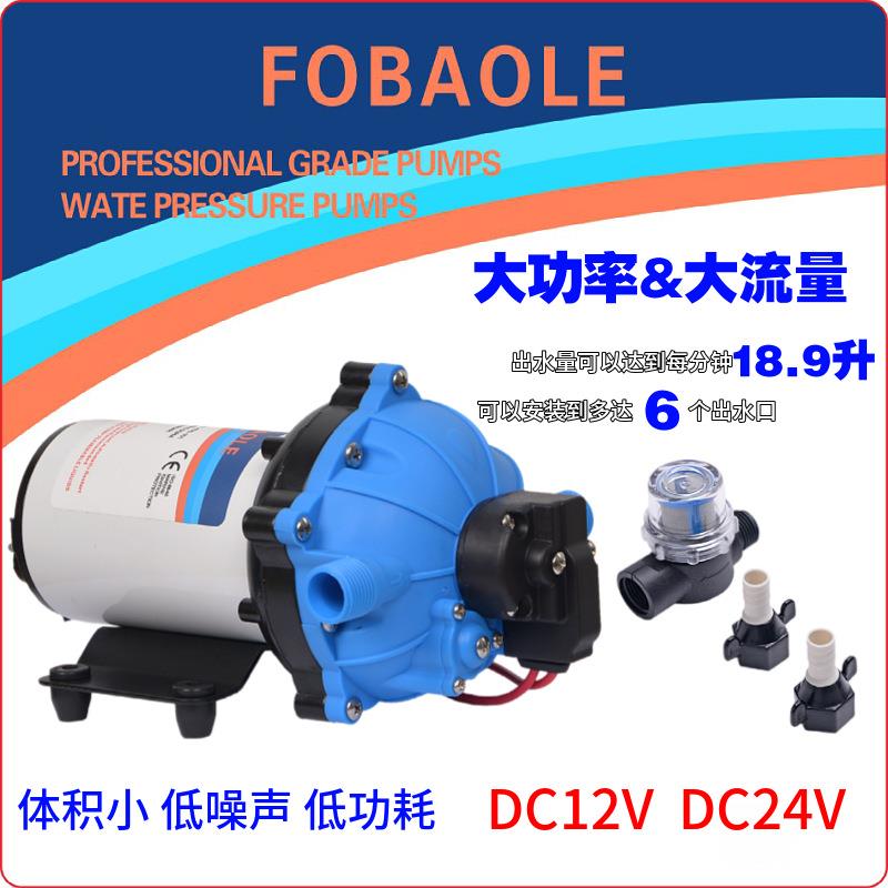 微型直流电动高压隔膜泵24V喷雾器洗车灌溉洗洁精12V自吸增压水泵