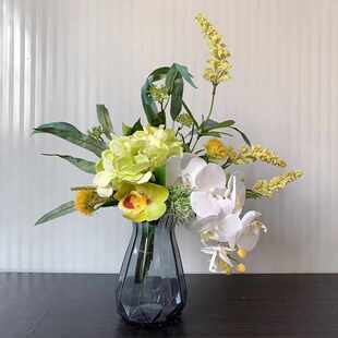 白绿色手札花束仿真花束餐桌台面婚礼样板间婚庆假花M213