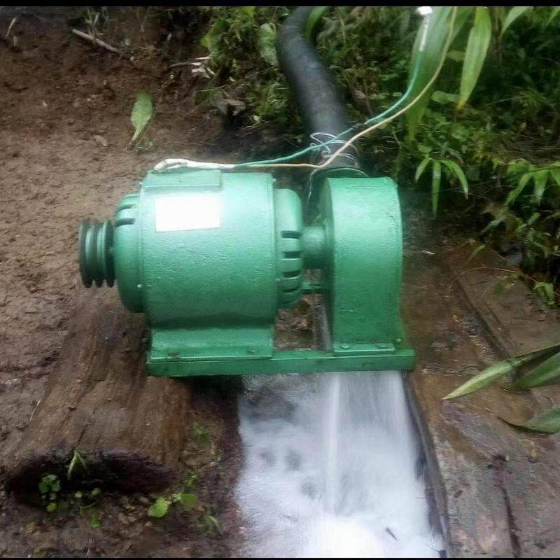 厂家4kw卧式水力发电4000w水轮发电水流家用发电斜击式水发电