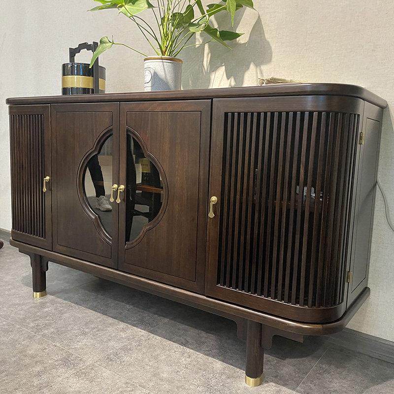 新中式餐柜乌金玄关现代简约客厅实木装饰隔断靠墙碗盘柜储物家用,住宅家具,餐边柜,淘宝优惠券,粉丝福利购,淘宝优惠卷