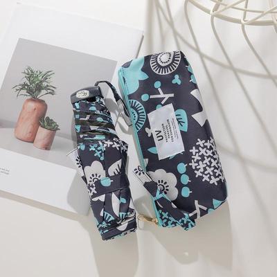 高档n出阳口日本yoco伞UV黑外胶三折伞韩版淑女花朵伞防紫线太阳