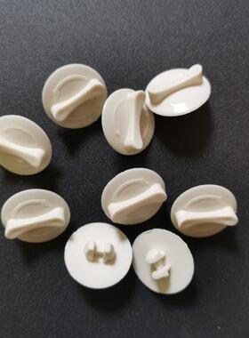 T5T8双支单支带罩支架白色旋转扣子日光灯架子卡扣钮扣PVC白色