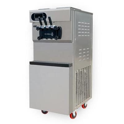 icecreammachine三头冰淇淋机商用摆摊奶茶店甜品冰激凌机