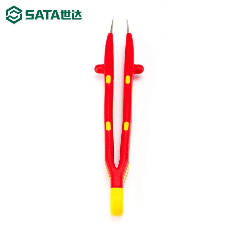 聂VDE绝捏缘针尖无齿镊子快速夹BJQ具宽口子弯尖弯子头取物工具