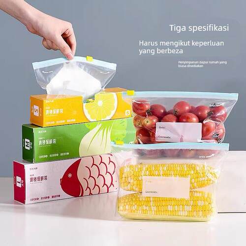 Reusable Freezer Storage Bags Food Fruit Sealed Plastic Bag