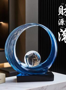创意设计轻奢财源滚滚电视柜客厅酒柜装饰品摆件轻奢办公室高级感