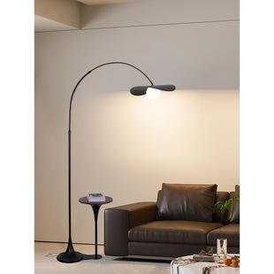 法式落地灯客厅高级感沙发旁边几置物架设计师床头一体钓鱼氛围灯