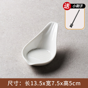 研磨器婴儿辅食磨盘擦姜末蒜泥研磨器陶瓷盘子药末钵捣蒜器研蓉碟