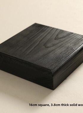 实木底座黑色工艺品装饰品木底座方形矩形珠宝底座可定制尺寸