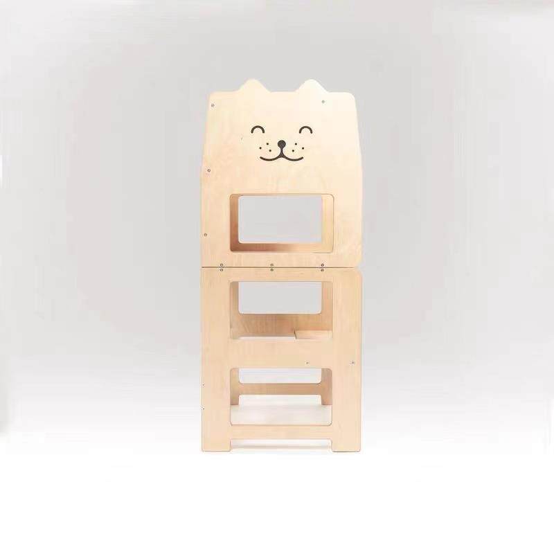 童多功能学习塔板垫脚凳实木卡通宝CJE黑宝手椅家用桌椅儿洗凳