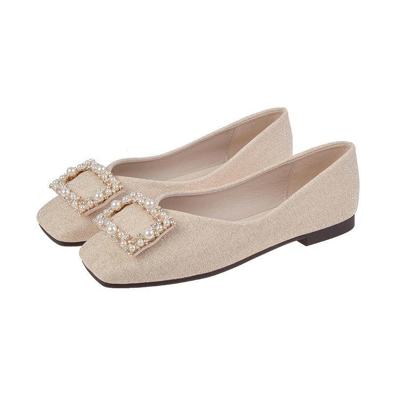 平底婚鞋新娘伴娘鞋不累脚孕妇日常可穿41-4法式鞋女2024新款,女鞋,浅口单鞋,淘宝优惠券,粉丝福利购,淘宝优惠卷