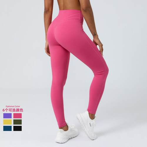 Yoga cropped pants with no awkward T-line and hip line,