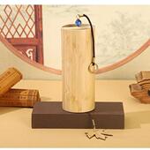 竹色晶石铜原竹金属风铃子日式 仿风铃古竹风铃古风手摇筒和弦风铃