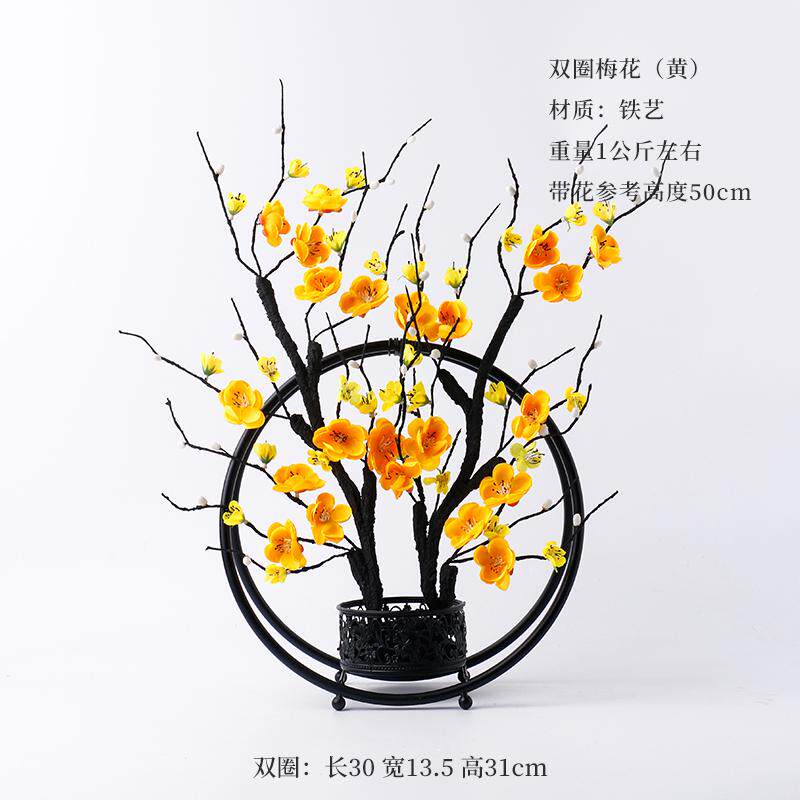 隔断春节电视柜展示客厅高端装饰大气柜装饰品风花屏2024龙年摆件
