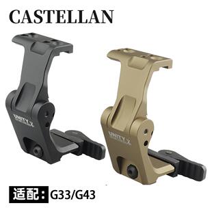 高品质UNITY G43通用侧翻支架金属 FTC UN底座21mm导轨快拆 G33