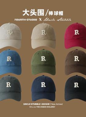 新款美式磨毛棒球帽女软顶北极鸭舌帽男休闲百搭显脸小防晒帽子DD