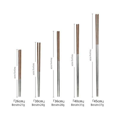 Hot pot stainless steel chopsticks 45cm wooden chopsticks