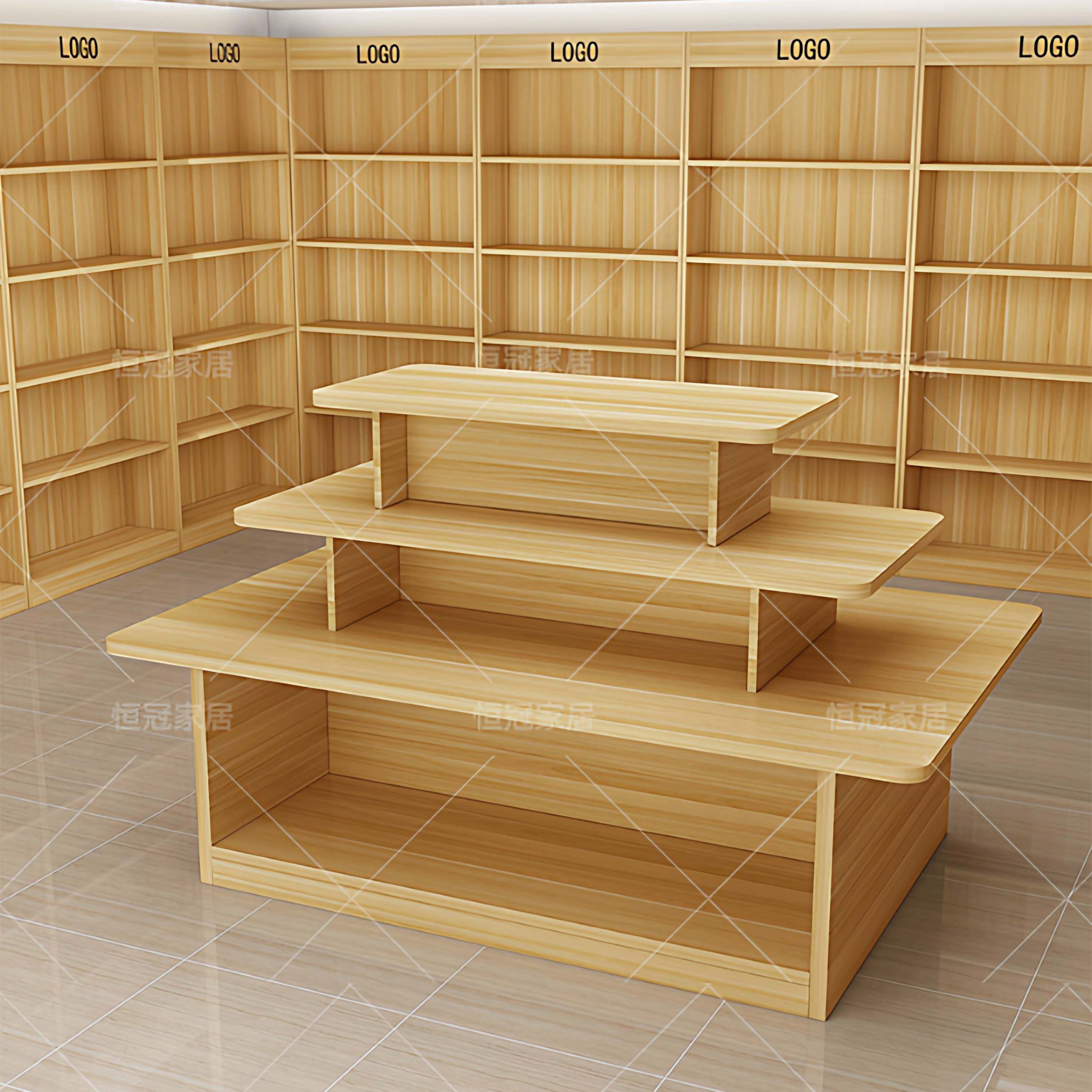 便利店商品货架产品展示架多层货架陈列柜商用置物架中岛展示柜