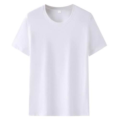 Men Color Round Neck Tee Regular Casual Sleeve Crew Shirt