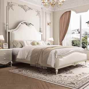 法式奢华高端软包实木床美式双人床1.8m米主卧床储物宫廷风公主床