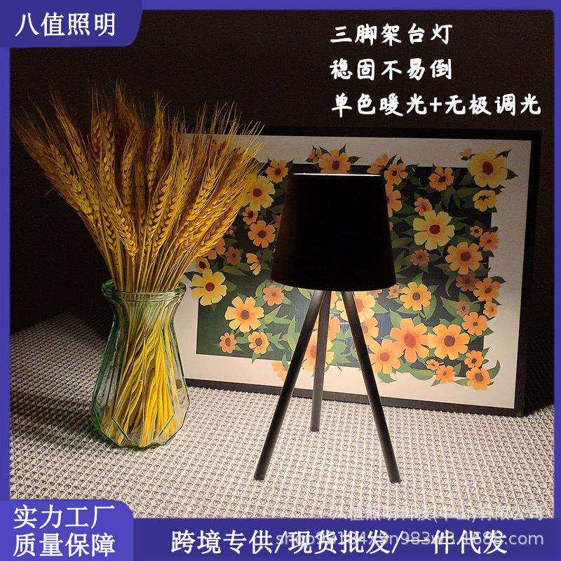 简约美式充电LED小夜灯装饰创意复古酒吧氛围床头卧室台灯