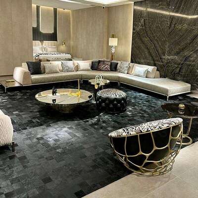 robertocavalli意式极简转角沙发卡沃利客厅大平层沙发网红沙发