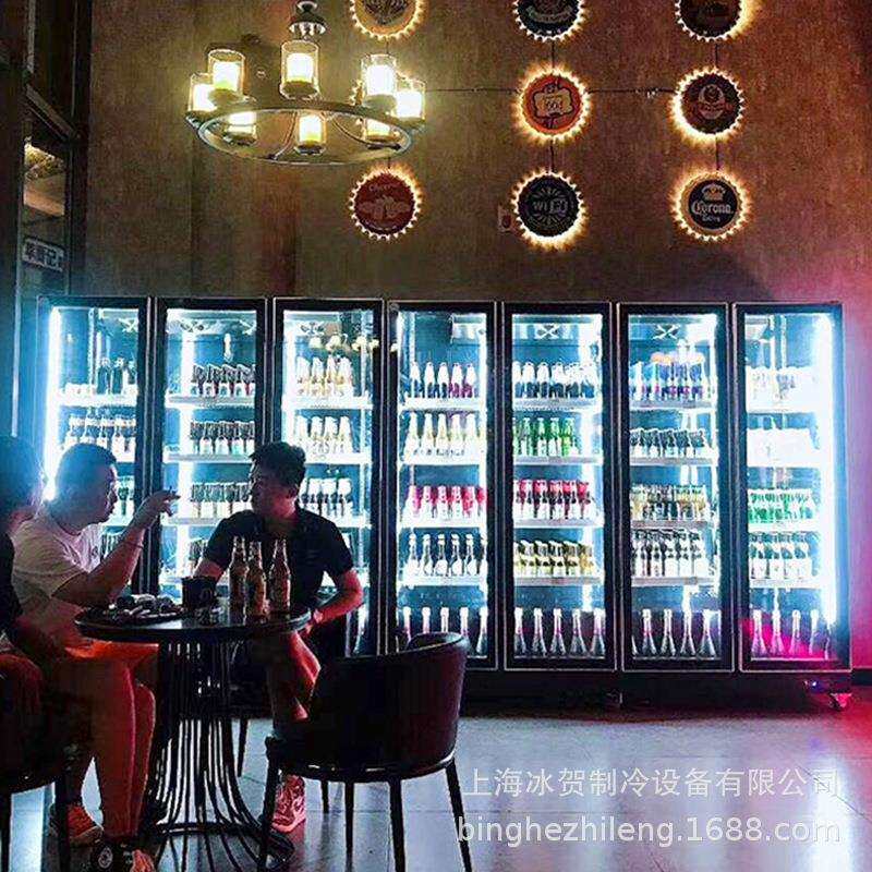 玛克圣宝啤酒展示柜冷藏柜 商用冷柜立式 酒吧冰柜冰箱风冷饮料柜