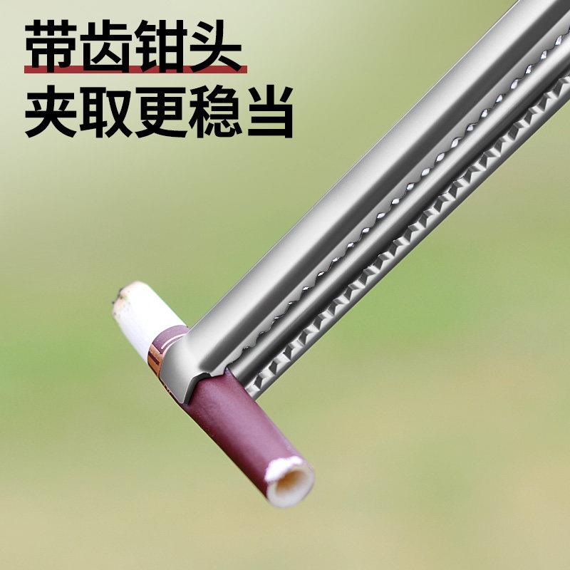 火钳家用烧火捡垃圾夹子下水道长镊子取物加长不锈钢拾物器碳夹