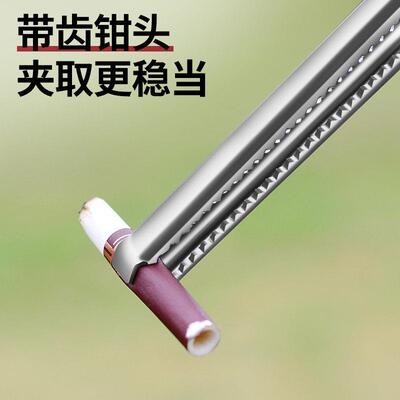 火钳家用烧火捡垃圾夹子下水道长镊子取物加长不锈钢拾物器碳夹