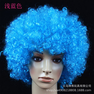 爆炸头假发搞怪小丑头套演出搞笑道具彩色假发套幼儿园表演区材料