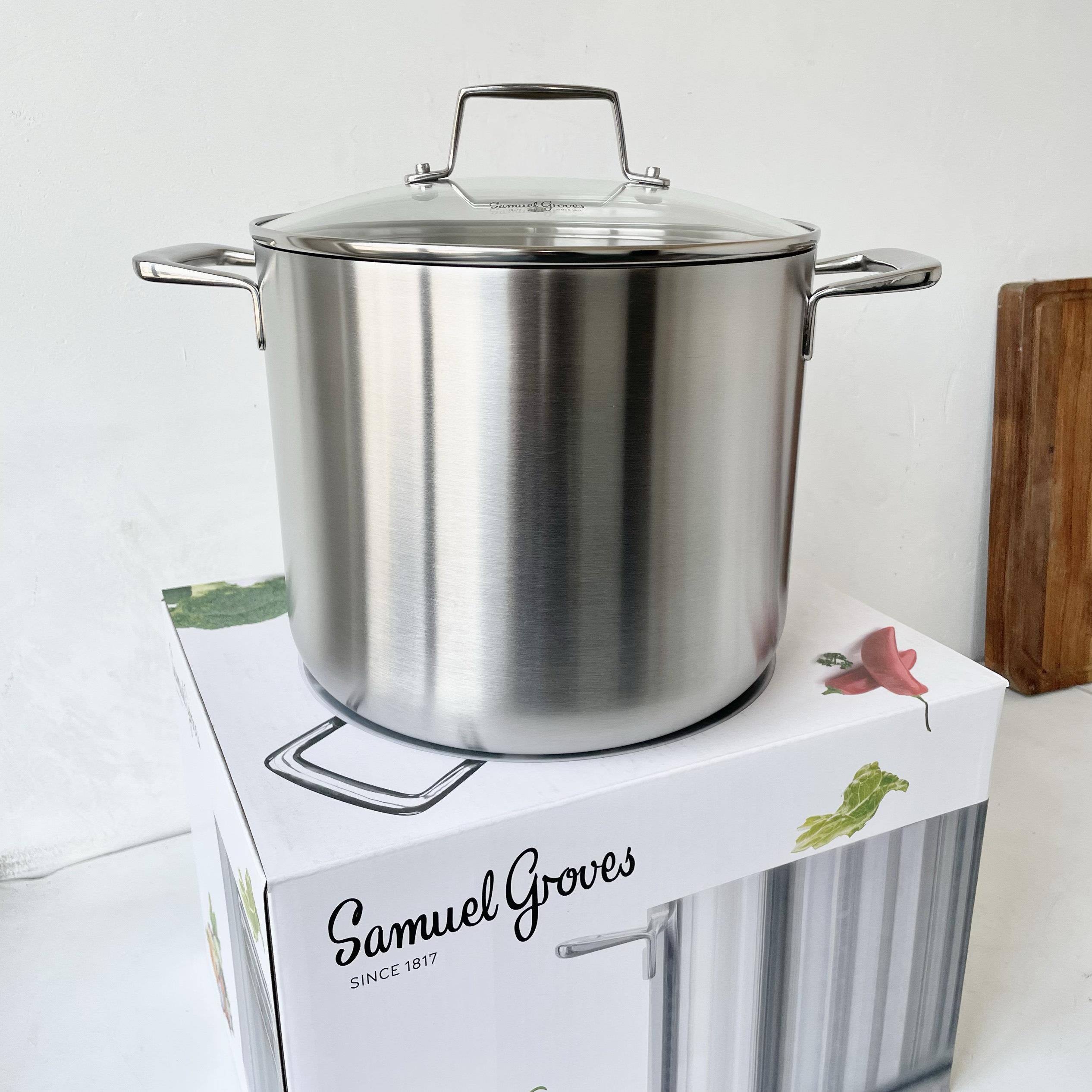 英国百年厨具品牌Samuel Groves深汤锅 18-10不锈钢汤桶炖煮锅9L