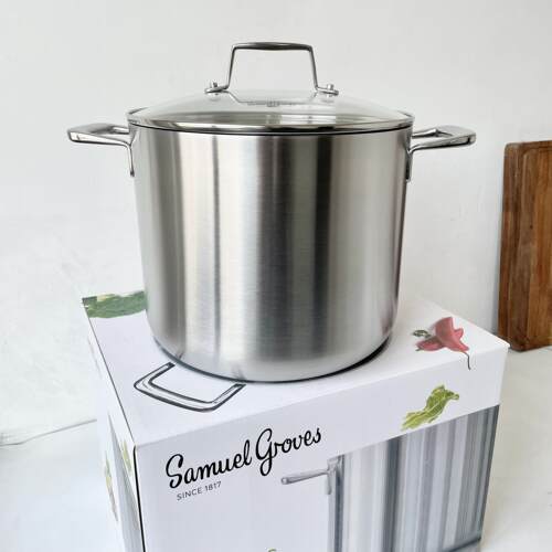 英国百年厨具品牌Samuel Groves深汤锅 18-10不锈钢汤桶炖煮锅9L