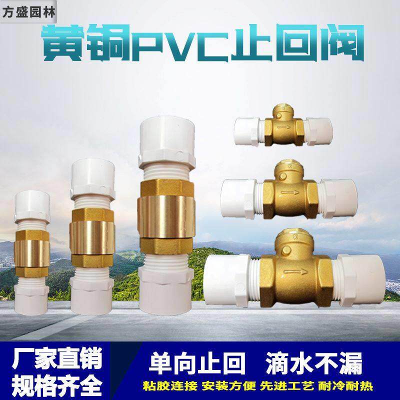 止逆阀自来水管止水阀2025pvc管4分6分铜止回阀开 关防倒流止回阀