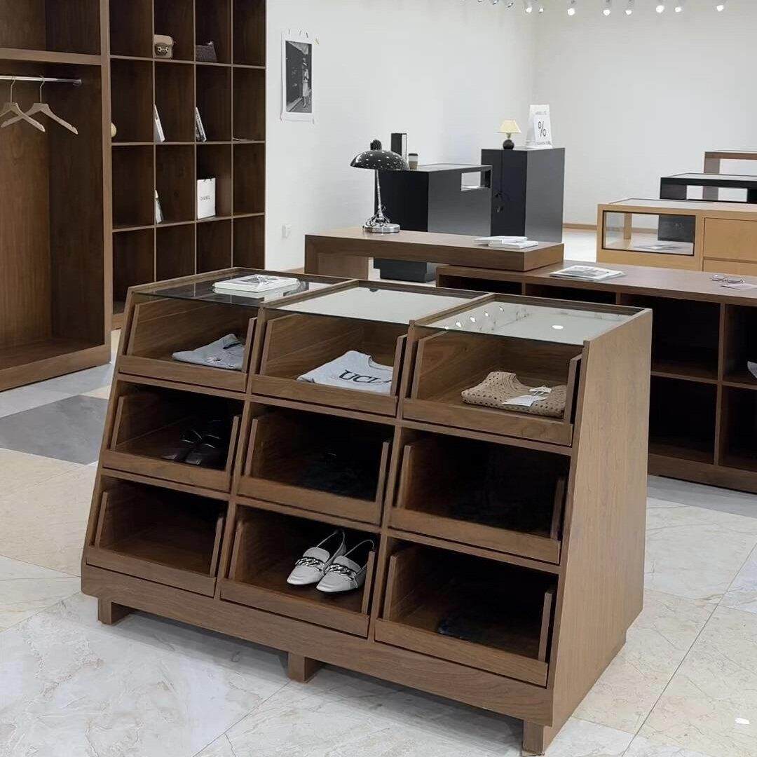 服装店展示柜岛表儿童服装店岛柜珠宝柜饰品展示柜玻璃流表鞋柜