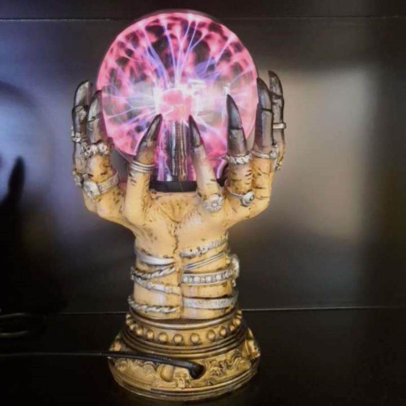 新款直销一个起批魔幻场景布置个性魔手静电离子闪电光魔法球魔灯