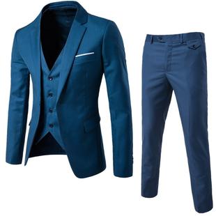 Mens Seasons Casual Set Man Suit Groom and