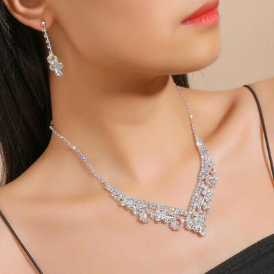 Necklace Earrings for Women Wedding Jewelry Gift项链耳环套装