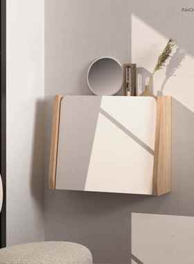 梳妆小尺式寸台叠桌挂墙WZM书桌隐形收纳折多功能化妆桌小户型床