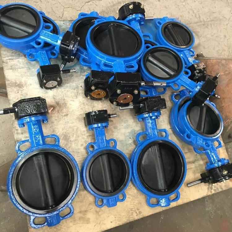 D371J-10C/16C对夹式衬胶蝶阀DN400手动蜗轮衬胶对夹蝶阀DN200 80