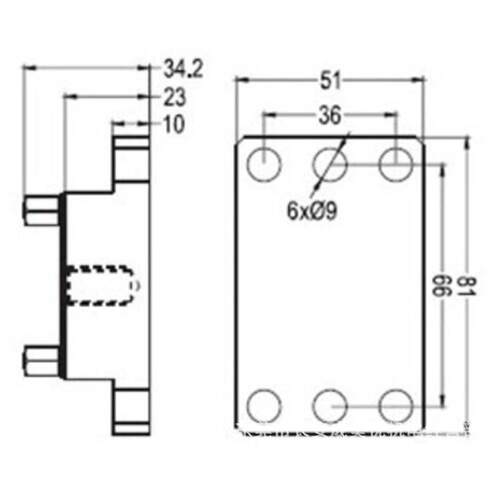 EROW伊洛瓦51*81平面不锈钢锁紧夹具夹持座夹头治具托板工装座子