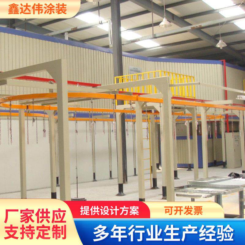 喷塑流水线厂家涂装工业喷涂喷塑设备全自动悬挂式静电喷涂流水线