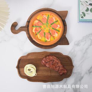 现货胡桃木水果盘实木盘意创木家居木制托日式餐YIV盘不规则木质