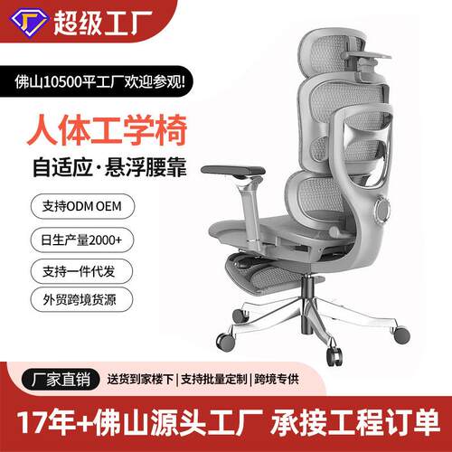 人体工学椅可升降靠背家用办公椅懒人舒适可躺午休电脑椅电竞椅子