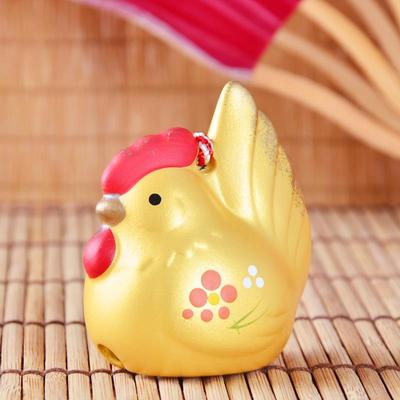 正品日鸡师窑生肖摆件平安招财健康生药日礼品车载本手绘进口日式